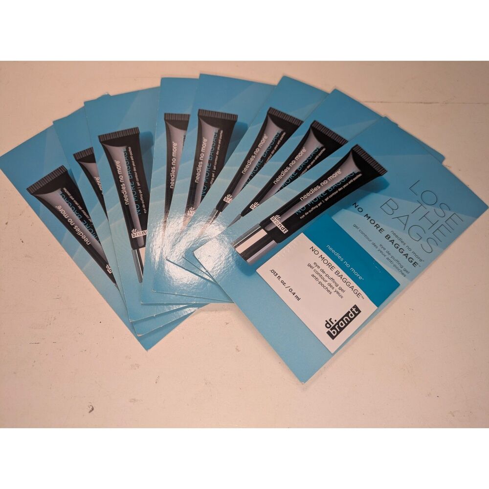 Dr. Brandt No More Baggage Eye De-Puffing Gel Sample Lot of 8